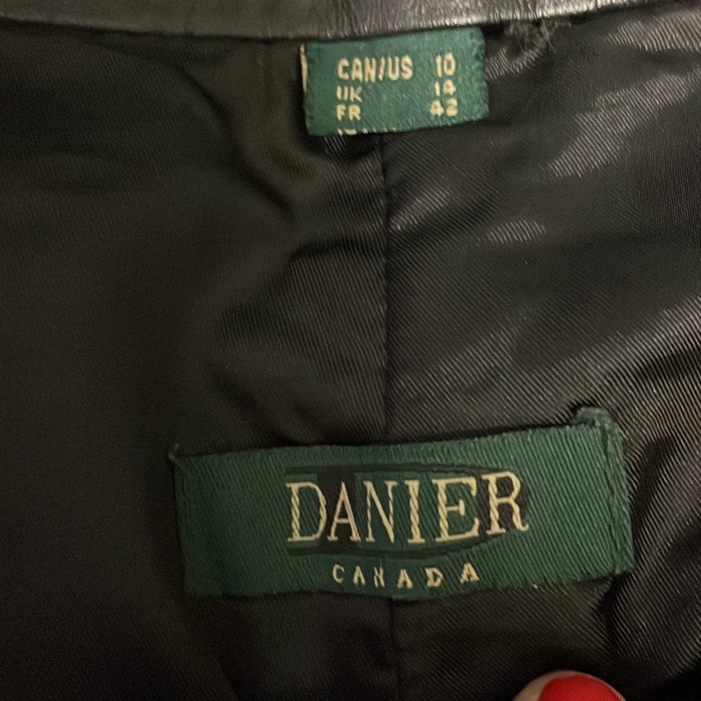 Vintage Black Leather Boot Cut Pants - Picture 2 of 9